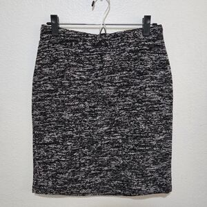 MAX STUDIO Black White Pencil Skirt for Work Textured Size Large